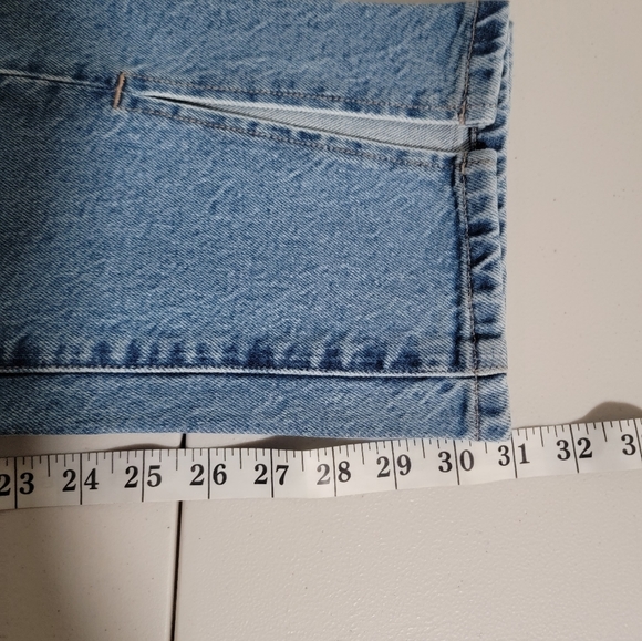 Good American Classic Slim Straight Front Slit Indigo Blue Jeans Size 30 - Picture 5 of 14